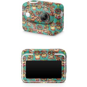 Glossy Glitter Skin Compatible with Insta360 GO 3 (2023) - Crazy Tikis - Premium 3M Vinyl Protective Wrap Decal Cover - Easy to Apply | Crafted in The USA by MightySkins