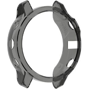 Compatible with Garmin Fenix 6S TPU Transparent Protective Case Cover, Smartwatch Protective Case Cover Compatible with Garmin Fenix 6S, Soft and Durable(TPU Black)