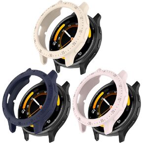FitTurn 3pack Case Compatible with Garmin Venu 3 45mm Watch Case Sleeve Slim Designer Sleeve Protector Armor Anti-Scratch Bezel Silicone Band Cover Case for Garmin Venu 3 45mm GPS (3pack-C)