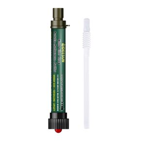 3 Pack AIDEESUN 5-Stage Filtration,Personal Water Filter,Emergency Survival Water Straws,Water Purifier Survival for Emergency Kits,High Flow Rate,for Hiking Camping,Travel,Fishing,Backpacking,Hunting