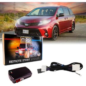 MPC Plug-n-Play Factory Fob Activated Remote Start Compatible with 2011-2020 Toyota Sienna - Push to Start T-Harness & Premium USA Tech Support