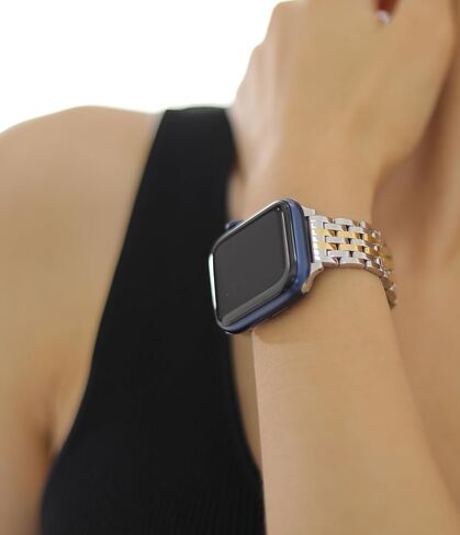 Thin & Feminine Bands for Apple Watch 10 9 8 7 6 5 4 3 2 1, Dressy Metal Watch Bands for Women for Apple Watch 45mm 44mm 42mm 41mm 40mm 38mm in Kuwait