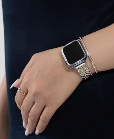 Thin & Feminine Bands for Apple Watch 10 9 8 7 6 5 4 3 2 1, Dressy Metal Watch Bands for Women for Apple Watch 45mm 44mm 42mm 41mm 40mm 38mm in Kuwait