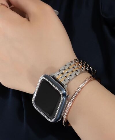 Thin & Feminine Bands for Apple Watch 10 9 8 7 6 5 4 3 2 1, Dressy Metal Watch Bands for Women for Apple Watch 45mm 44mm 42mm 41mm 40mm 38mm in Kuwait