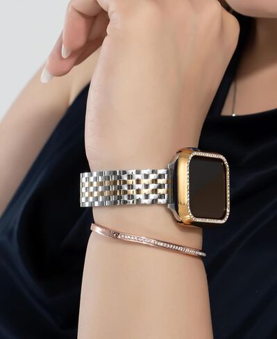 Thin & Feminine Bands for Apple Watch 10 9 8 7 6 5 4 3 2 1, Dressy Metal Watch Bands for Women for Apple Watch 45mm 44mm 42mm 41mm 40mm 38mm in Kuwait