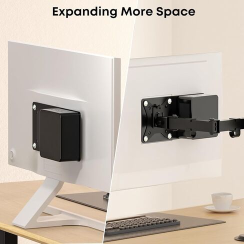 لوحة تمديد ذراع الشاشة PUTORSEN VESA متوافقة مع كمبيوتر Intel NUC Mini PC، أسود in Kuwait