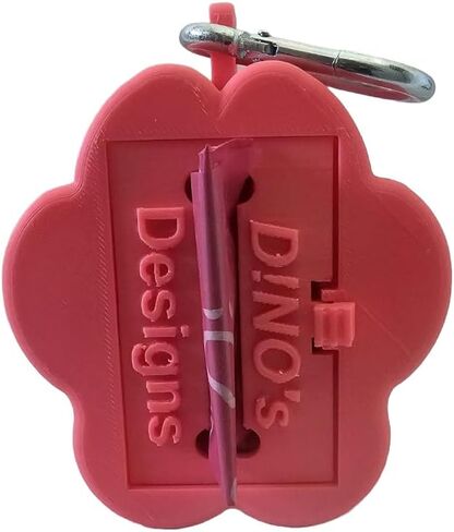 D!NO’S DESIGNS, The Perfect Dog-Walking Bundle - Includes 1 Poop Bag Holder (Paw-Shaped Dispenser) For Leash With A Metal Carabiner Clip, and 30 Leak-Proof Extra Thick Pet Waste Bags, Unscented in Saudi Arabia