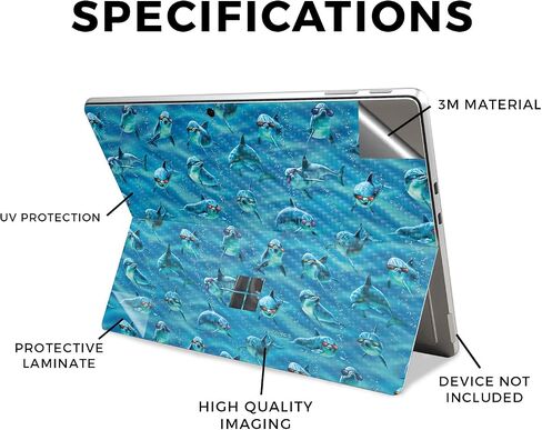 Tablet Skin Compatible with Microsoft Surface Pro 11 (2024) - White Freesia - Premium 3M Vinyl Protective Wrap Decal Cover - Easy to Apply | Crafted in The USA by MightySkins in Saudi Arabia