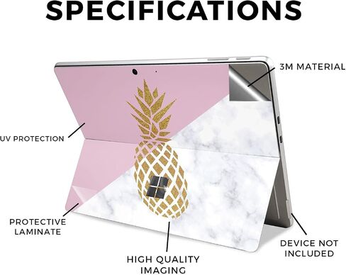 Tablet Skin Compatible with Microsoft Surface Pro 11 (2024) - White Freesia - Premium 3M Vinyl Protective Wrap Decal Cover - Easy to Apply | Crafted in The USA by MightySkins in Saudi Arabia