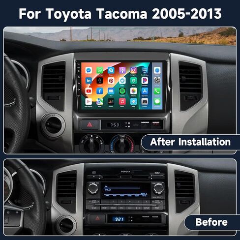 [1+32G] ستيريو سيارة Android مقاس 9 بوصة لراديو Toyota Tacoma 2005-2013، في نظام ملاحة GPS، شاشة لمس 9 بوصة راديو السيارة يدعم WiFi BT FM Mirror Link كاميرا احتياطية in Saudi Arabia