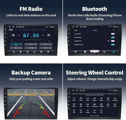 [1+32G] ستيريو سيارة Android مقاس 9 بوصة لراديو Toyota Tacoma 2005-2013، في نظام ملاحة GPS، شاشة لمس 9 بوصة راديو السيارة يدعم WiFi BT FM Mirror Link كاميرا احتياطية in Saudi Arabia