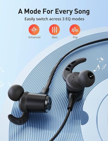 Bluetooth Headphones, Bluetooth 5.2 Stereo aptX Wireless Earbuds Bass Magnetic Neckband IPX7 Waterproof Bluetooth Earbuds Bulit-in Mic with 24H Playtime, Lightweight Earphones for Sport, Gym, Running in Kuwait