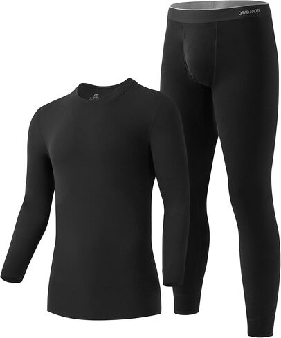 DAVID ARCHY Thermal Underwear for Men with Double-layer Knee & Elbow Panel Toasty Fleece Lined Base Layer Long Johns or Sets in Kuwait