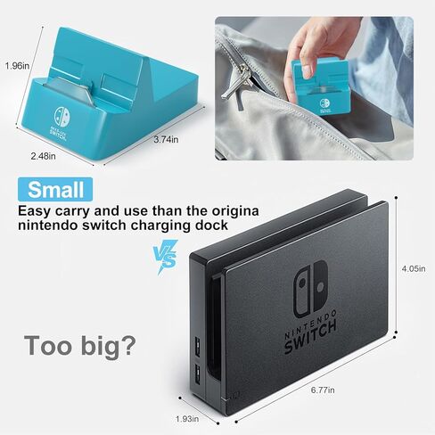 محطة إرساء سويتش، بديلة لمحطة إرساء نينتندو سويتش لمحول التلفزيون، محطة مستندات سويتش محمولة لنينتندو سويتش/OLED/Steam Deck مع 4K/60 هرتز HDMI2.0 USB3.0 منفذ سفر in Kuwait