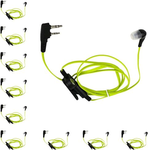KENMAX 2 PIN Noodles Cable Earpiece Headset Green for Baofeng BF-F8HP UV-6R Wouxun KG-UV6D KG-UV899 in Saudi Arabia