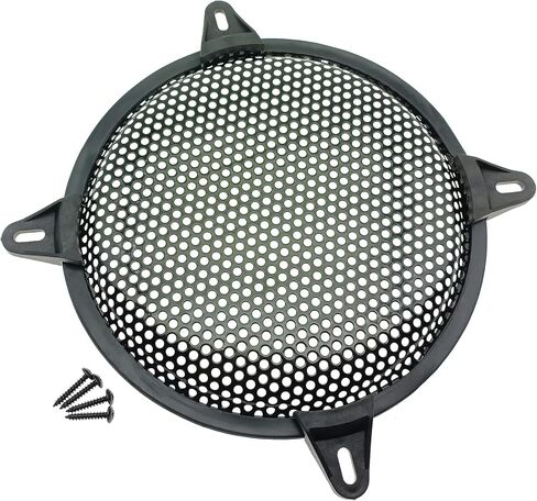 غطاء حماية لشبكة مكبر الصوت قطعتين مقاس 8 بوصات غطاء مكبر صوت للسيارة شبكة دائرية لحماية شبكة الوافل مع برغي تثبيت ومشبك in Kuwait