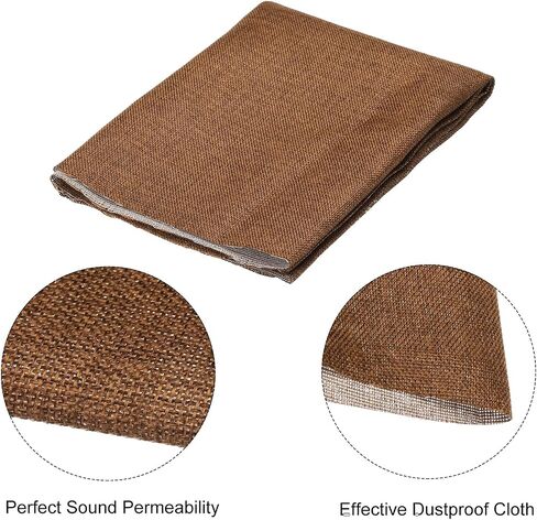 uxcell Brown Speaker Mesh Grill Cloth (not Cane Webbing) Stereo Box Fabric Dustproof Cloth 50cm x 150cm 19.7 Inches x 59 Inches in Saudi Arabia
