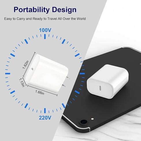 iPhone 16 15 Charger 10FT, 2 Pack 20W USB C Charger Fast Charging Block with 10FT Long USB C to C Charging Cable for iPhone 16/16 Plus/16 Pro/16 Pro Max, iPhone 15/15 Plus/15 Pro/15 Pro Max in Kuwait