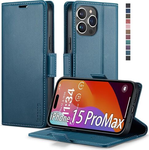 japezop iPhone 15 5G Wallet Case with [RFID Blocking],Blue in Saudi Arabia