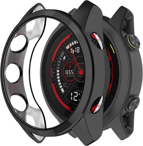 غطاء حماية LOKEKE متوافق مع Garmin Forerunner 745، غطاء حماية من مادة TPU لهاتف Garmin Forerunner 745 (TPU أسود) in Kuwait