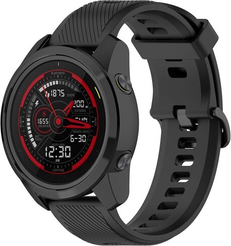 غطاء حماية LOKEKE متوافق مع Garmin Forerunner 745، غطاء حماية من مادة TPU لهاتف Garmin Forerunner 745 (TPU أسود) in Kuwait