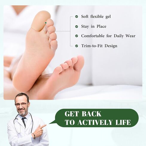 Bukihome 12 Pcs Gel Toe Cap, Toe Protector for Women Men - Cushions and Protects to Cover Toes, Relief Toe Pain from Ingrown Toenails, Corns, Blisters, Hammer Toes (8L + 4S) in Saudi Arabia