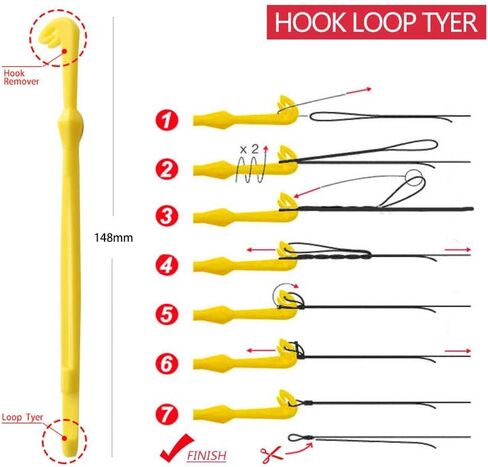 أداة ربط سريعة بعقدة مفردة ومزدوجة + طبقة خطاف صيد السمك، أداة ربط سريعة لعقدة الأظافر، أداة ربط يدوية بخطاف صيد السمك مع خط فرعي in Kuwait