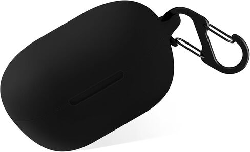 Geiomoo Silicone Cover for Bose New QuietComfort Earbuds 2024, Protective Case with Carabiner (Black) in Saudi Arabia