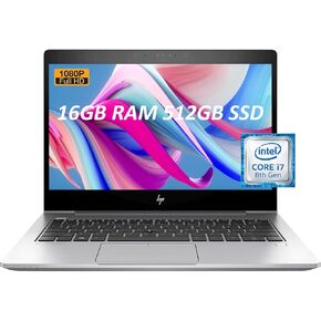HP Elitebook 830 G5 Business Laptop i7, 13.3'' FHD (1920x1080) i7 Laptop, Quad Core i7-8th 4.2GHz, 16GB RAM, 512GB SSD, Win10 pro(Renewed)