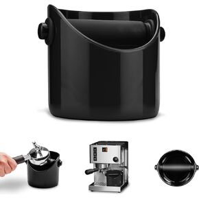 Dreamfarm Grindenstèin Sturdy, Compact, Modern Space-Saving Espresso Coffee Grind Knock Box -Silver