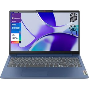 Lenovo IdeaPad 3 15.6 Portable Laptop, 15.6" FHD 1920*1080 Touchscreen, Intel Core i5-1235U, Intel Iris Xe Graphics, 24GB RAM, 512GB SSD, Wi-Fi 6, Fingerprint Reader, Backlit KB, Windows 11 Pro, Blue