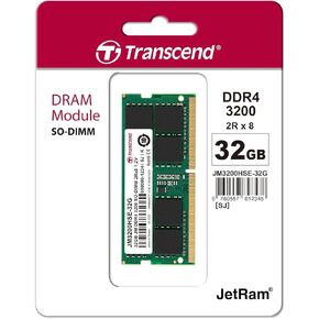 ترانسيند 32 جيجا JM DDR4 3200 SO-DIMM 2Rx8 2Gx8 CL22 1.2V (JM3200HSE-32G)