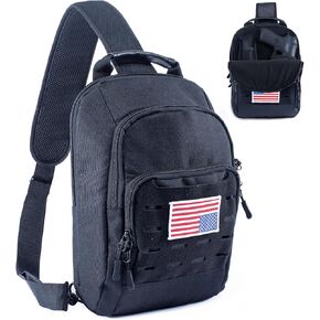 VIGERARI Tactical Sling Bag for Men, Concealed Carry Bag for Men, Women Gun Bag, Tactical Sling Backpack for Handguns