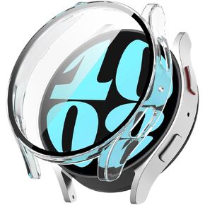 FanTEK Compatible for Samsung Galaxy Watch 6 40mm Watch Case for Women Men, Scratch Resistant Shock Absorbing Case, Clear