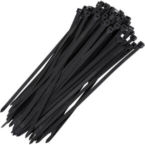 SBG 12" Heavy Duty Cable Ties, 100 Pack, Heavy Duty 120LB Tensile Strength, Black Zip Ties, Bundle Diameter up to 3", Withstands Extreme Conditions, from -40°F to +185°