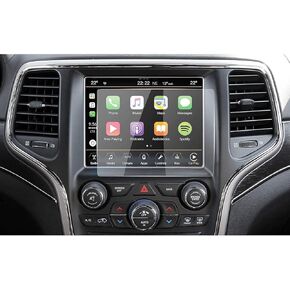 SATIS Screen Protector Compatible with 2020 2021 JEEP Grand Cherokee Uconnect 8.4 Inch Touch Screen Anti Scratch,Bubble Free,9H Hardness Tempered Glass