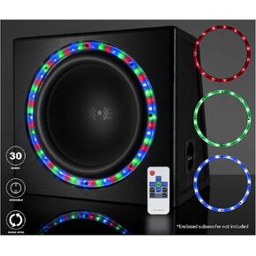 Belva Universal 12-inch RGB LED Subwoofer Light Ring with Remote