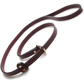 Mendota Pet Leather Slip Leash - Dog Lead - Made in The USA - Chestnut, 5/8 in x 4 ft (Standard)