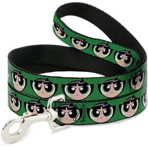 Warner Bros. Durable & Stylish Dog Leash with Snap Closure, The Powerpuff Girls Buttercup Face Close Up, 6 Feet Long 1.0 Inch Wide