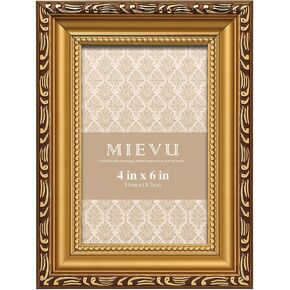 8×10 Picture Frame Gold - Picture Frames for Wall Hanging And Tabletop Display, Ornate Photo Frame for Poster,Vintage Frames