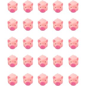 Tvoip 25Pcs/Lot New Cute 5cm/2Inch Dog Toys Pink Screaming Rubber Pig Pet toys Squeak Squeaker Chew Gift Home Decorations