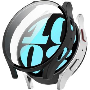 حافظة FanTEK متوافقة مع ساعة Samsung Galaxy Watch 6 مقاس 40 ملم للنساء والرجال، حافظة مقاومة للخدش وممتصة للصدمات، شفافة