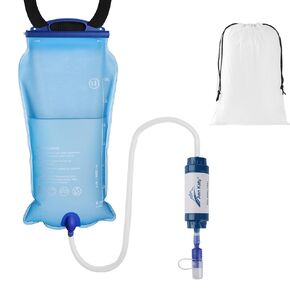 Gravity Water Filter, Portable 3L Gravity Water Bag, 99.9999999% Other Impurities Removal, Sturdy and Durable, Suitable for Hiking, Cycling, Camping, Trekking (Purifier with Water Tank)