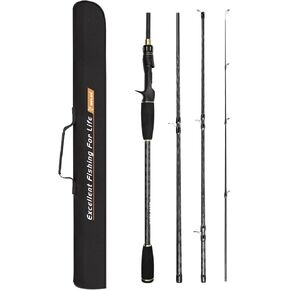 SAN LIKE Spinning Fishing Rod Telescopic Fishing Rod Durable Fiberglass Rod with EVA Handle and Carrier Bag Beginner Adults for Saltwater Freshwater