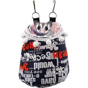Oooct Sugar Glider Pouch, Small Animal Cage Sleep Bag, Hanging Sugar Glider Hammock, Warm Nest Bed, Cage Accessories for Sugar Gliders