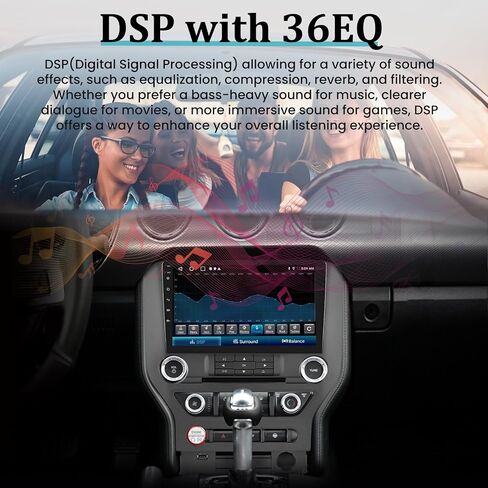 2G+32G Car Stereo for Ford Mustang 2015-2020 (Adapts to 3 Buttons Only) - 9 Inch HD Touchscreen DSP Audio - Wireless Apple Carplay & Android Auto, WiFi/GPS/EQ/SWC + AHD Backup Camera in Saudi Arabia