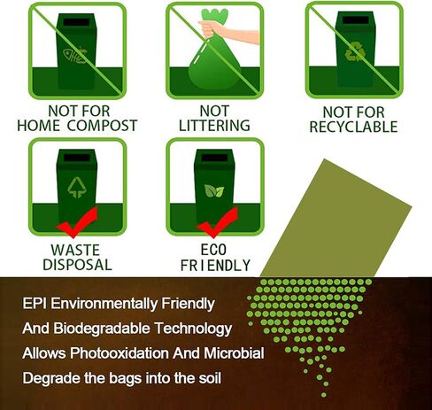 Mandy Dog Poop Bags, Extra Thick and Strong Poop Bags for Dogs, Leak Proof Dog Bags, Each Doggie Poop Bags Measures 9 x 13 Inches, 15 Dog Waste Bags Per Roll (24 Rolls/360 Bags) Navy Green in Saudi Arabia