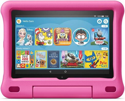 تابلت Fire HD 8 للأطفال، شاشة 8 بوصات عالية الدقة، للأعمار من 3 إلى 7 سنوات، 32 جيجابايت، يتضمن اشتراكًا لمدة عام في محتوى Amazon Kids+، حافظة زرقاء مقاومة للأطفال، (إصدار 2020) in Saudi Arabia