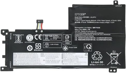 بطارية الكمبيوتر المحمول L19L3PF2 57Wh 3 خلايا متوافقة مع Lenovo IdeaPad 5-15IIL05 5-15ARE05 5-15ITL05 5-15ALC05 5-15IAL7 5-15ABA7 Series L19M3PF6 L19C3PF5 in Saudi Arabia