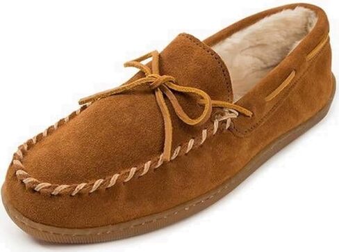 Minnetonka Women's Pile Lined Hardsole Moccasin Slippers in Saudi Arabia